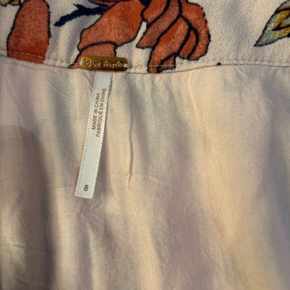 FREE PEOPLE Smooth Sailing Maxi Skirt Petal Pink Combo Buttons Boho Mermaid 8 - Picture 11 of 16